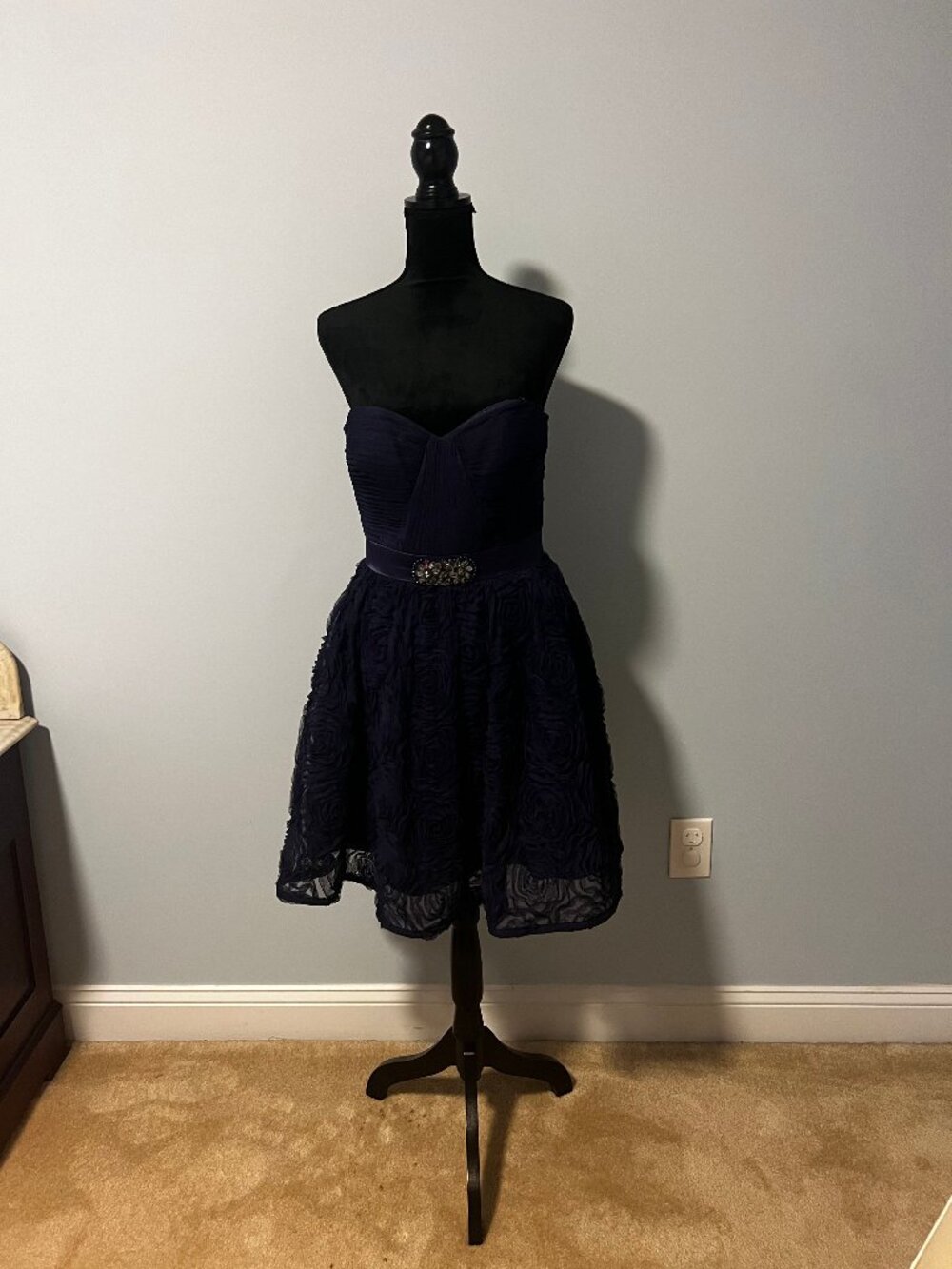Adrianna Papell Evening Cocktail Dress (Purple)- Size 10